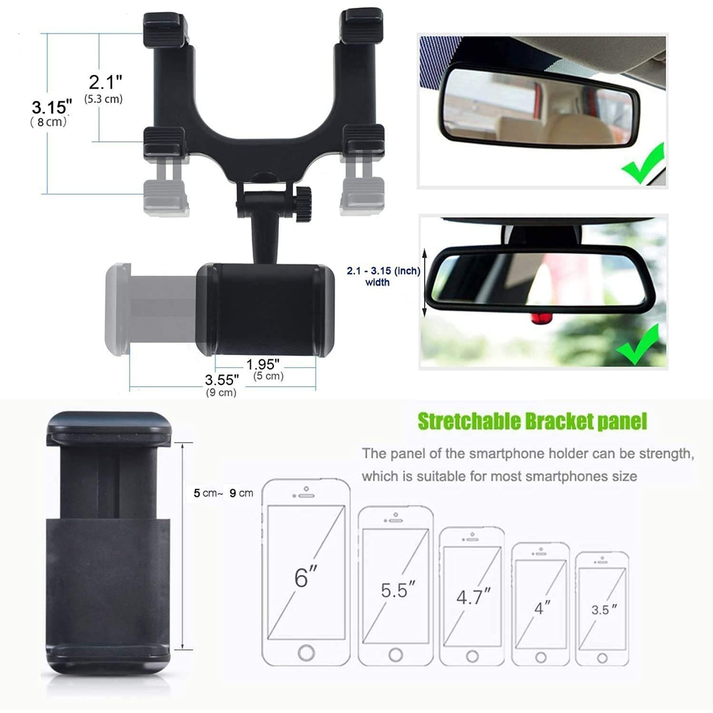 DriveEase Phone Holder | Rear View Car Mount