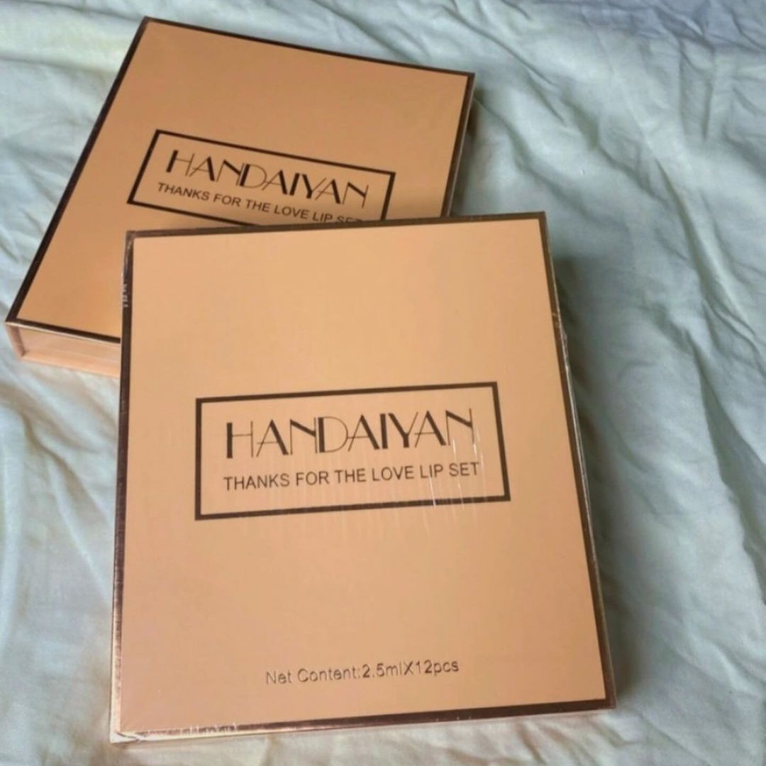 Handaiyan Velvet Liquid Lipstick Set - 12 pcs | Smooth and Long lasting Strokes